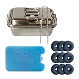 HEAT.me Lunchbox Grill | 3-in-1 Lunchbox + Mobiler Mini Grill mit Kühlakku | Rauchfrei, Spülmaschinenfest, 675g Leicht | Picknick, Camping, Outdoor