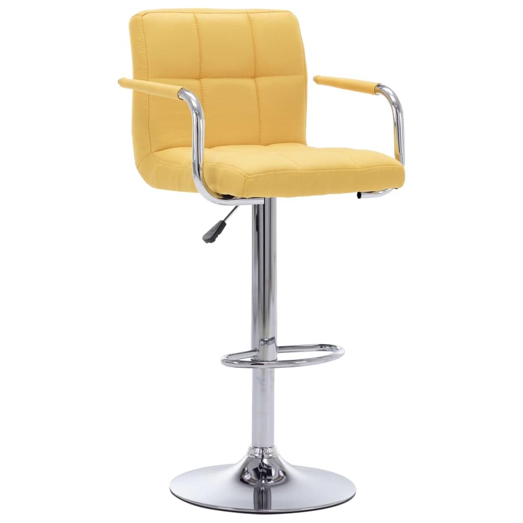 vidaXL Barhocker 2 STK. Gelb Stoff