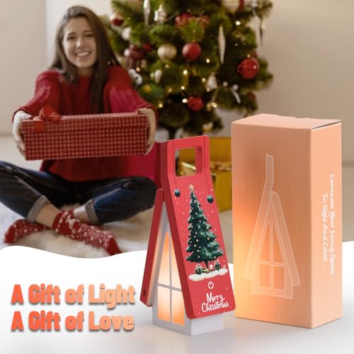 Image of Bedside Table Lamp for Kids, Rechargeable Small Cordless Table Lamp, 3 Color Modes, Dimmble Nightstand Lamp Touch Control, Foldable Desk Lamp for Bedroom, Christmas Nightlight for Work, Study, Reading
