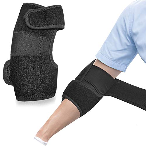 LURICO Elbow Brace, Tennis Elbow Brace, Night Elbow Sleep Support, Adjustable Elbow Tendonitis Brace Compression Sleeve, for Joint Arthritis Pain Relief, Tendonitis, Sports Injury Recovery