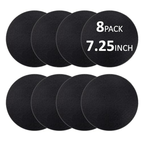 8 Pack Compost Bin Charcoal Filters 7.25 Inch, Activated Carbon Filter Replacement for Countertop Compost Bin, Odor Control Activated Charcoal Filter Round