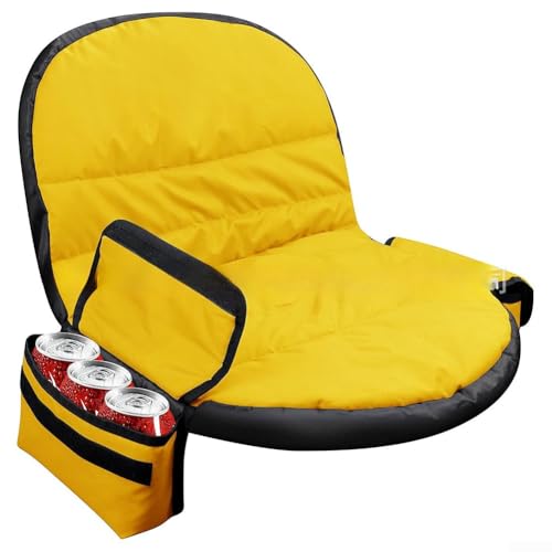 Housse de siège de tondeuse autoportée Oxford 600D imperméable avec poches de rangement et élastique pour tracteurs Kubota pour cadets (jaune)