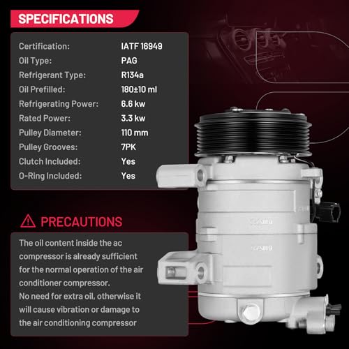 BDFHYK Air Conditioning A/C Compressor with Clutch Compatible with Infiniti QX80 2014-2022, QX56 2004-2013, Compatible with Nissan Armada 2005-2022, NV2500 NV3500 12-21, Pathfinder 08-12, TITAN