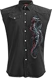 Spiral - Dragon's Lair - Chemise sans Manches délavée - Noir - M