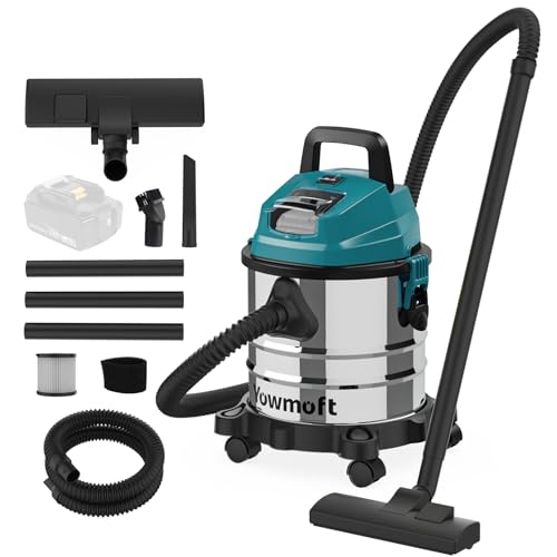 Image of 4 Gallon Cordless Shop Vac Compatible with 18V Battery, Cordless Shop Vacuum Wet and Dry with 16 Kpa Strong Suction & Blower, Battery Powered Shop Vac for Car, Home and Garage (Tool Only)