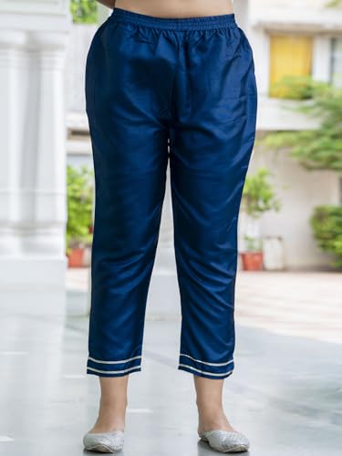Image of VredeVogel Women's Silk Blend Embroidered Kurta with Pant & Dupatta Set