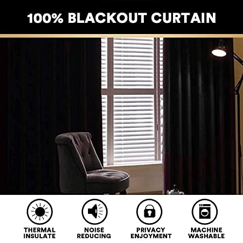 PrinceDeco Primitive Textured Linen 100% Blackout Curtains for Bedroom/Living Room Energy Saving Window Treatment Curtain Drapes - Image 2