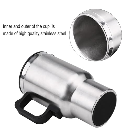 wasserkocher auto 12v,Wasserer Für Auto,Wasserer 12 Volt Auto,Auto Wasserer,12V 450Ml Elektro Reise Heizbecher Reisekel AEdelstahl Im Auto Reisewasserer Kaffee Tee Autotasse Becher nkbecher