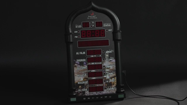 Azan Clock, LED Muslim Prayer Clock, Athan Wall Clock, Read Home/Office/Mosque Digital Azan Clock Home Decor (Gold)