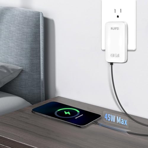 RUIFEI 45W Flat GaN Charger (Dual USB-C, Foldable) — view 4