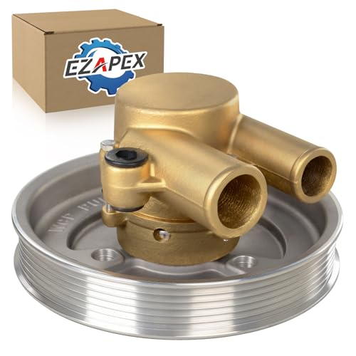 21212799 Upgraded Raw Sea Water Pump Compatible with Volvo Penta 4.3L/5.0L/5.7L V6/V8 Series Replace 21212799 3812519 Crankshaft Mounted Sea Pump