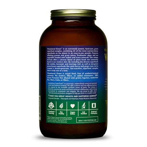 HealthForce SuperFoods Vitamineral Green - Mineral Supplement for Immune & Thyroid Support - Green Powder Supplement with Ingredients from The Land - Gluten-Free & Vegan - 500 Grams - Image 4