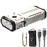 WUBEN X1 LED Taschenlampe 12000 Lumen, Extrem Helle Taschenlampe TYPE C Wiederaufladbare EDC Taschenlampe, 3 XHP 70.2 6000K Mit Holster, 7 Licht Modi Kühlung, Für Jagd Wandern Erkundung Campin Notfall