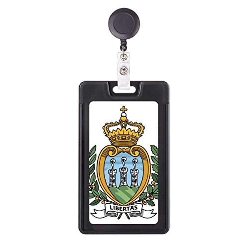 Funda retráctil para tarjetas de San Marino Europe con emblema nacional