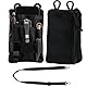 Klein EDC Pouch, EDC Tool Organizer Tasche für Herren, Multifunktionale EDC Organizer Tasche aus Gewachstem Canvas, 5 Taschen für Multitools, Taschenlampe, Notizbuch (Schwarz)