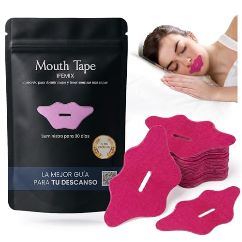 IFEMIX Mouth Tape De Seda Premium + EBook Con Guía De Uso, Antironquidos Para Dormir, Tiras Bucales Para Dormir, Cinta Bucal Para Dormir Hipoalergénica, Mouth Tape For Sleeping, Myotape