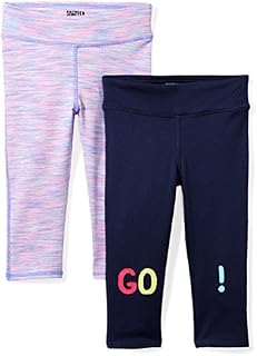 Amazon Brand - Spotted Zebra Toddler Girls Active Capri Legging, 2-Pack Go!, 4T