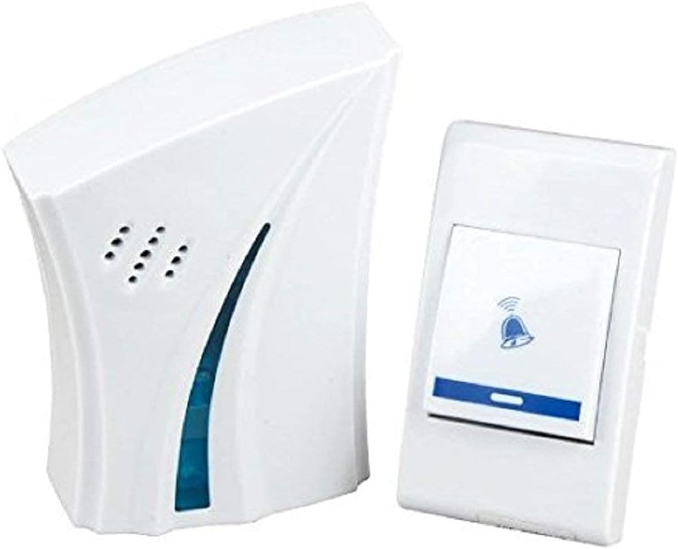 FASTIVEN Cordless Wireless Calling Remote Door Bell Multiple Ringtones Receiver Transmitter Aesthetics for Home, Office, Shop, Warehouse and Factories (Multi-Design & Multi-Colour -Pack of 1)