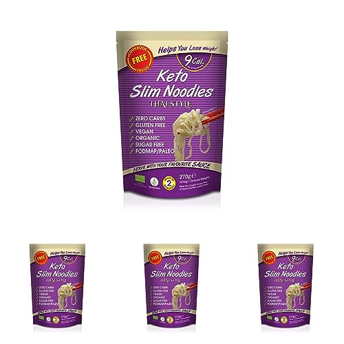 Slim Pasta - Noodles Thai Style - 270g - Pasta Vegana Baja en Calorías - Ideal para Dieta Keto -...