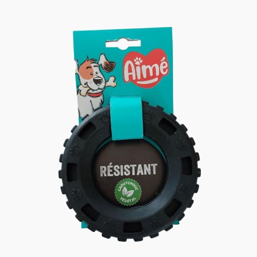 Aimé Dog Toy, Cronos Series, Toy for Dogs, Hoop for Dogs, with a Container for Dog Treats, Vegetable and Natural, 15 cm