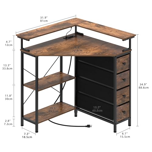 Corner-Desk-with-Drawers-Shelves-for-Small-Space-90-Degrees-Triangle-Computer-Desk-with-Power-OutletsGaming-Desk-with-LED-Lights-Monitor-Stand-for-Home-Office-Workstation-Writing-Table-Brown