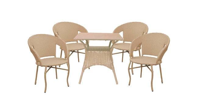 Image of India Beautiful Outdoor Garden Furniture Set for Coffee Table, Balcony Furniture, Office Furniture Patio Seating Set Standard, (4 Chair 1 Table) (Fawn)