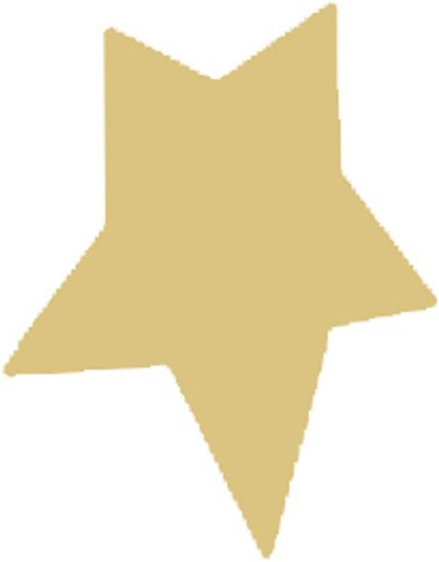 Star Premium Wooden Craft Cut Outs Made from 1/4” MDF – Basic Shapes for DIY Painting, Vinyl, Glitter, and More – Laser Cut Wood Blanks for Door Hangers, Wall Art