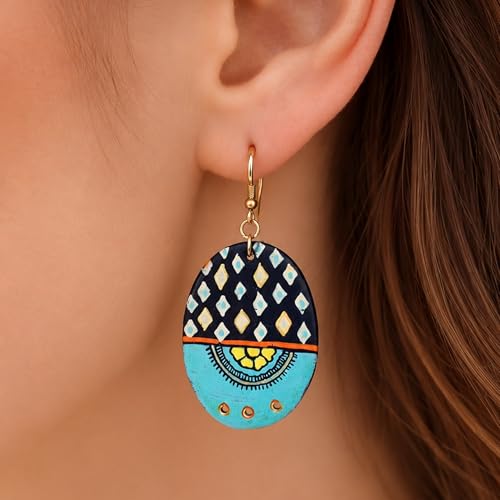 Image of Boho Ethnic Earrings Collection for Women - Colorful Tassel, Hoop, Stud, Drop, Chandelier & Huggie Styles Inspired by Festival Fashion