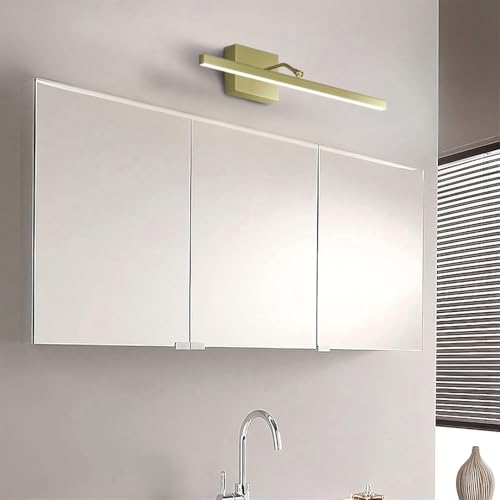 Arandela Led Linear 50cm Espelho Quadro Articulada Interno Alumínio MF507 (Champagne (Branco Quente)