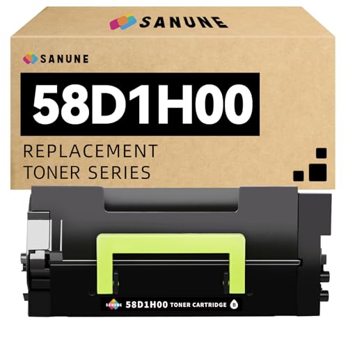 Image of 58D1H00 Black Toner Cartridges Replacement for Lexmark 58D1H00