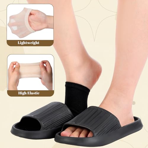 15 Pairs Women's Slide Sandal Socks Slide Sandal Liner Open Toe Slipper Shoe Foot Protector No Show Toeless Half Socks for Slipper4