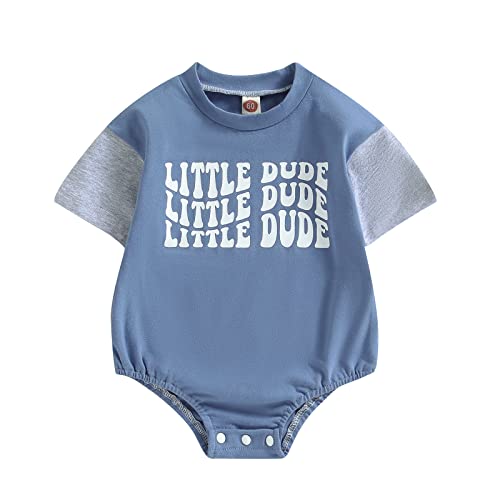 Image of Okbabeha 4th of July Baby Outfit Bubble Rompers Boy Girl USA Fuzzy Letter Short Sleeve Romper Infant Summer Clothes 0-18M