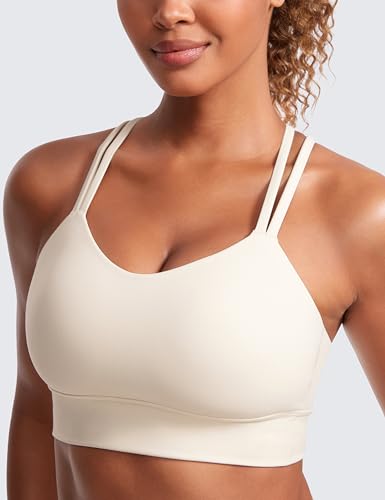 CRZ YOGA Softness Mold Womens Butterluxe Strappy Longline Sports Bra - Double Spaghetti Strap Workout Yoga Crop Top Athletic - Image 6