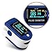 Produktbild NAmobile Pulsmessgerät Finger Puls Oximeter Blut Sauerstoff Sättigung SpO2 Herzfrequenz, Farbe:Blau - Weiss