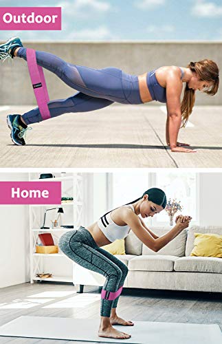 SweatLane Fabric Booty Bands - 3 Resistance Levels – Resistance Bands for Legs and Butt, Hips, Thighs and Glutes - Thumbnail 4