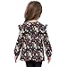 ODAWA Toddler Girl Long Sleeve Loose Blouse, Vintage Floral Bird Berry Black Girls A-line Blouse for Fall 4T