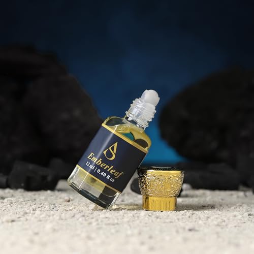 Image of ALY'SIAN Luxury Attar for Man & Women 12 ML Emberleaf Premium Non Alcoholic Roll On Perfume Oils Arabic & French Blend Assorted Long Lasting Fragrance Collection Unisex Perfume Gift Hamper (EMBERLEAF 12 (ML))