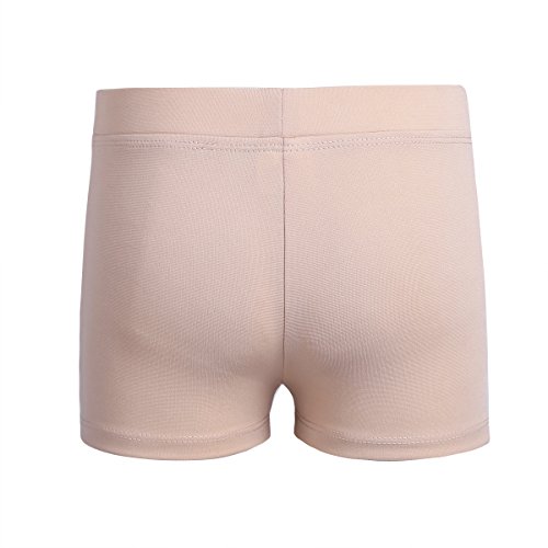 inhzoy Girls Stretch Boy-Cut Low Rise Activewear Sports Dance Shorts for Gymnastics Cycling Running Nude 12