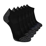 Skechers mens 6 Pack Low Cut Running Socks, Black, 10 13 US