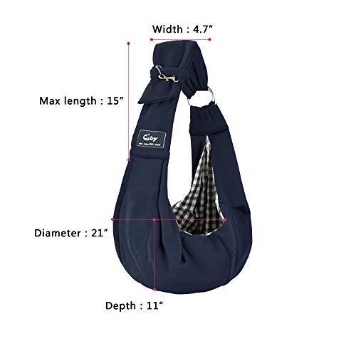 Cuby Dog and Cat Sling Carrier – Hands Free Reversible Pet Papoose Bag - Adjustable - Soft Pouch and Tote Design… - Image 5