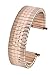 Cinturino estensibile in acciaio inox, cinturino di ricambio flessibile per orologio, 16 – 22 mm, estremità da schiacciare per 16 – 22 mm 16-22 Oro rosato