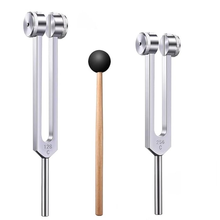 Medical and Surgical C 128hz and C 256 Hz Weighted Non Magnetic Tuning Fork Kit, Activator-image-7
