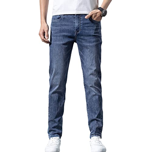 Maiyifu-GJ Men's Stretch Slim Fit Jeans Skinny Casual Straight Leg Denim Pants Lightweight Comfort Tapered Leg Jean (Blue 2,38)
