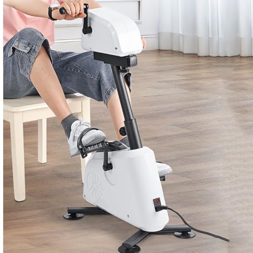 Image of Household Electric Exercise Bike, Bike Pedal Exerciser Foot Cycle Arm & Leg Pedal Exerciser Rehabilitation Training Machine for Elderly Stroke Hemiplegia