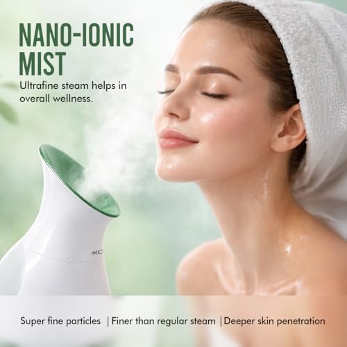 Image of Ikonic Me 3-in-1 Facial Steamer | Nano Ionic Mist Technology | Facial Sauna, Steam Inhaler & Humidifier | Quick Heat-Up | Spill-Proof Lock | Deep Pore Cleansing, Skin Hydration & Steam Inhalation for Nasal Congestion