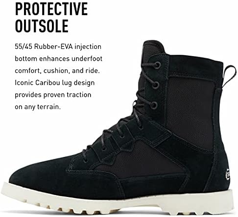 Sorel Men's Caribou OTM WP Boot — Black, Chalk — Waterproof Leather Rain Boots — Size 12 | Image 3