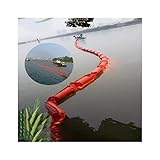 Flood Bags, Water Oil Boom PVC Solid Float Type Rubber Trash Barrier Oil Barrier, Easy To Install(1.1X10M)