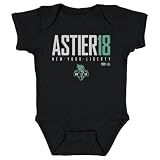 500 LEVEL WNBA Pauline Astier New York Liberty Elite Baby Bodysuit (Black, 6M)