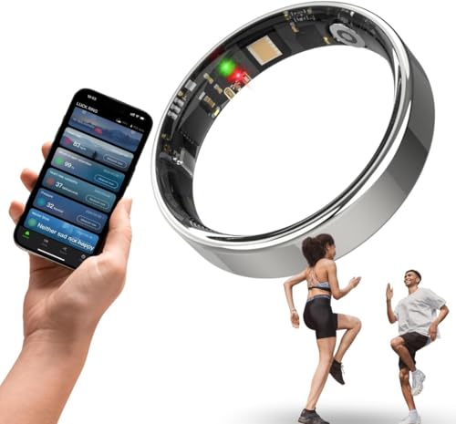 Image of 2026 Smart Ring for Women and Men Ultra Thin 6.0mm Fitness Tracker | Heart Rate Sleep Blood Oxygen Steps and Cycle Monitoring | No Subscription Required (Silver, #10)