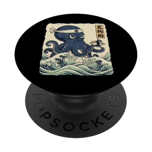 Kawaii Anime Manga Otaku Samurai Japón Ramen Y2K Cyberpunk PopSockets PopGrip Adhesivo